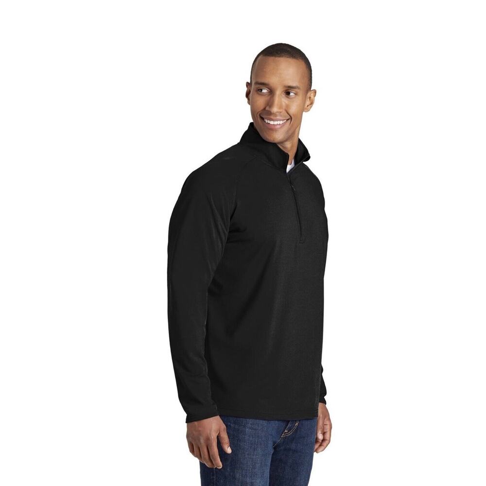 Sport-Tek Sport-Wick‎ Stretch 1/2-Zip Pullover St850 Size XLarge Black